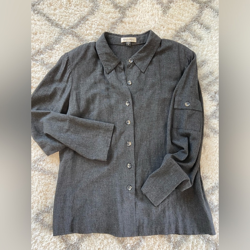Vintage Yvonne Marie made USA shoulder pads blazer or lightweight jacket